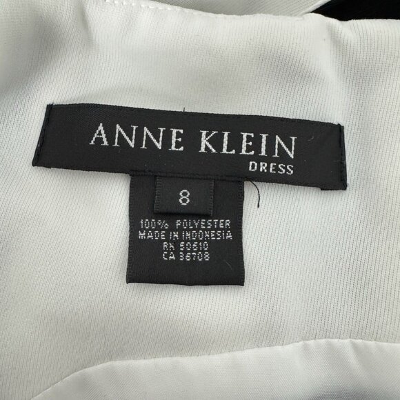 Anne Klein women's A line dress striped black white sleeveless size 8 - Picture 6 of 10